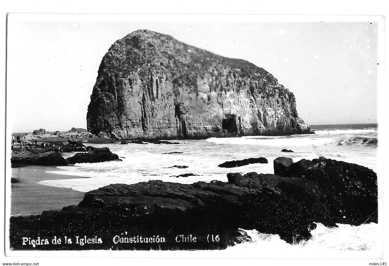 RPPC Chile Piedra De La Iglesia Constitution Church Rock Kodak Photo Postcard - Chili