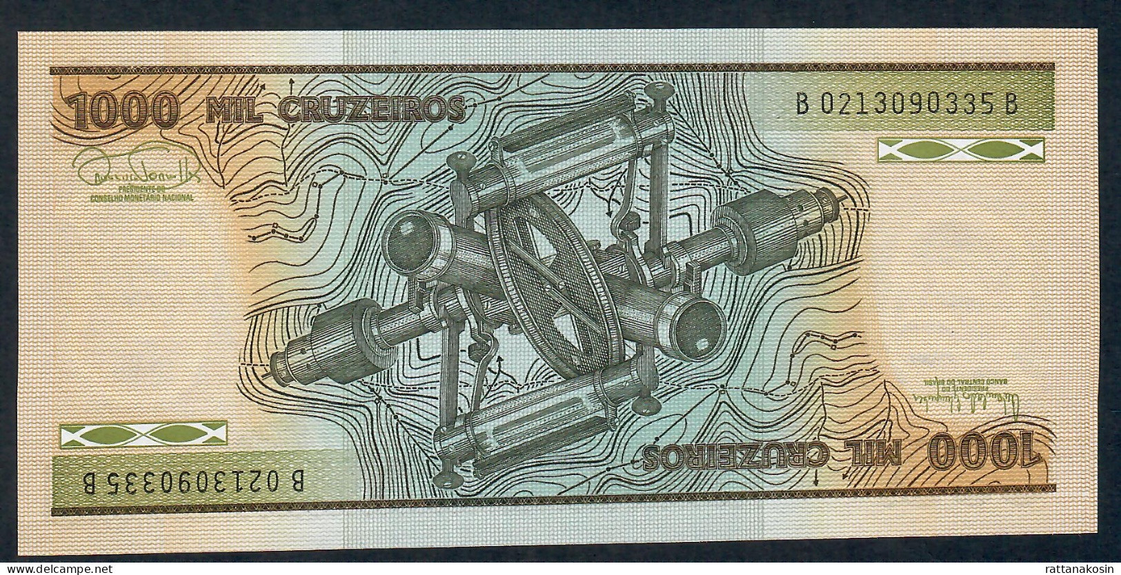 BRAZIL P201d 1000 CRUZEIROS 1986 Signature 9  UNC. - Brésil