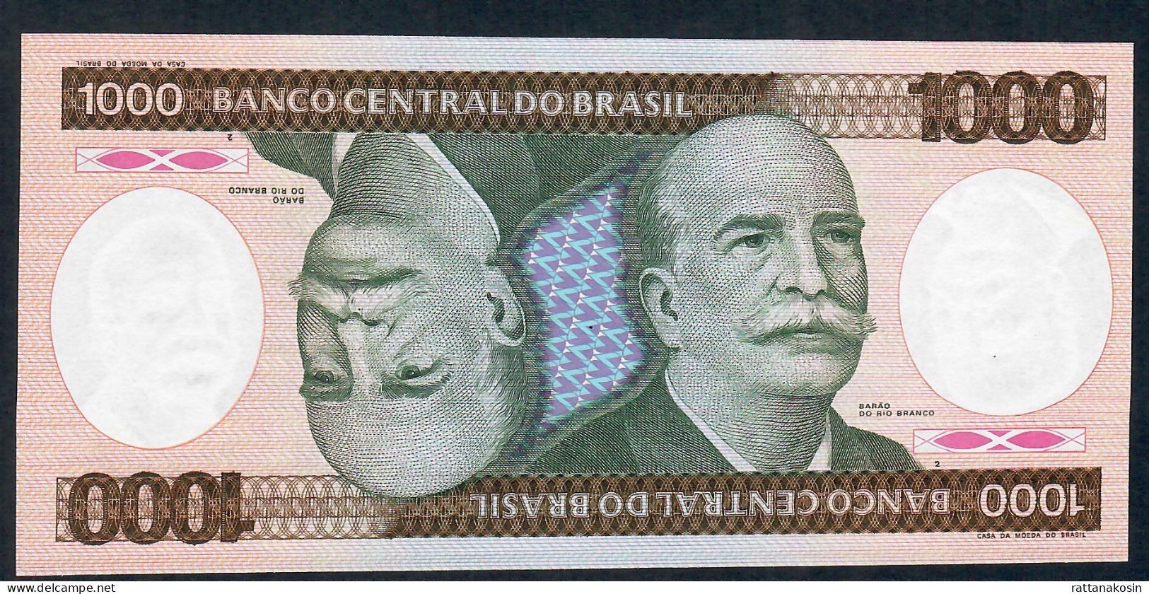BRAZIL P201d 1000 CRUZEIROS 1986 Signature 9  UNC. - Brasil