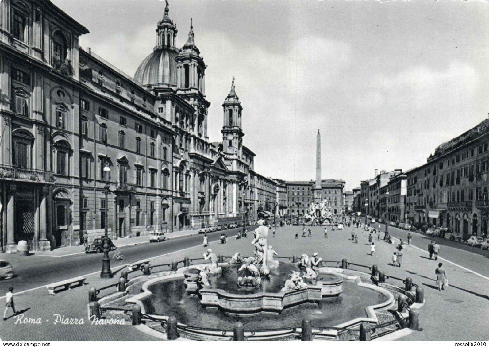 CARTOLINA 1961 ITALIA ROMA PIAZZA NAVONA Italy Postcard Italienische Ansichtskarte - Orte & Plätze