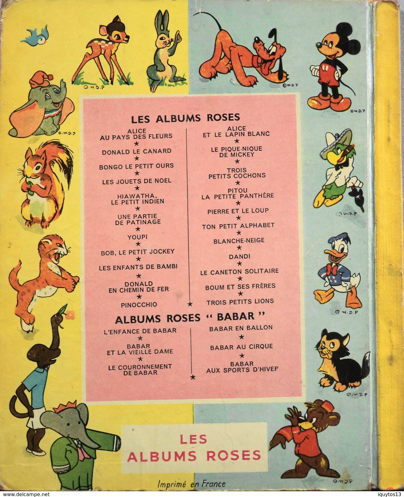 GRAND-PERE LAPIN Par W. DISNEY - Les Albums Roses - Daté 9 - 1952 - BE - Disney