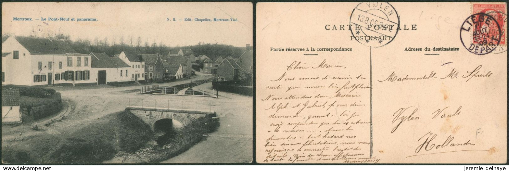Carte Postale - Mortroux : Le Pont Neuf Et Panorama (N°2 Edit. Chapelier) - Dalhem