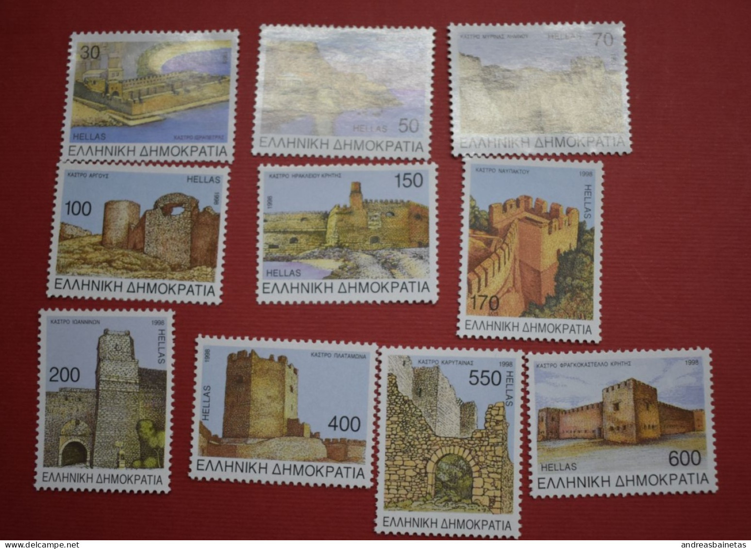 Stamps Greece 1998  MNH Castles - Ongebruikt