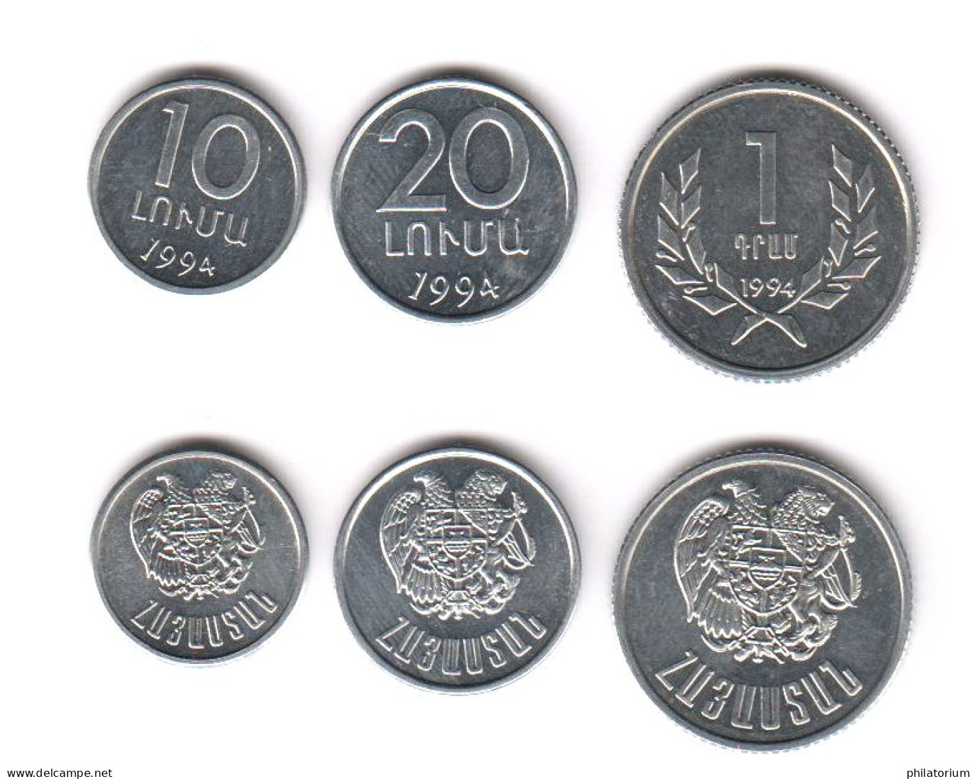 ARMENIE  3 Pièces Différentes 1994, - Armenia