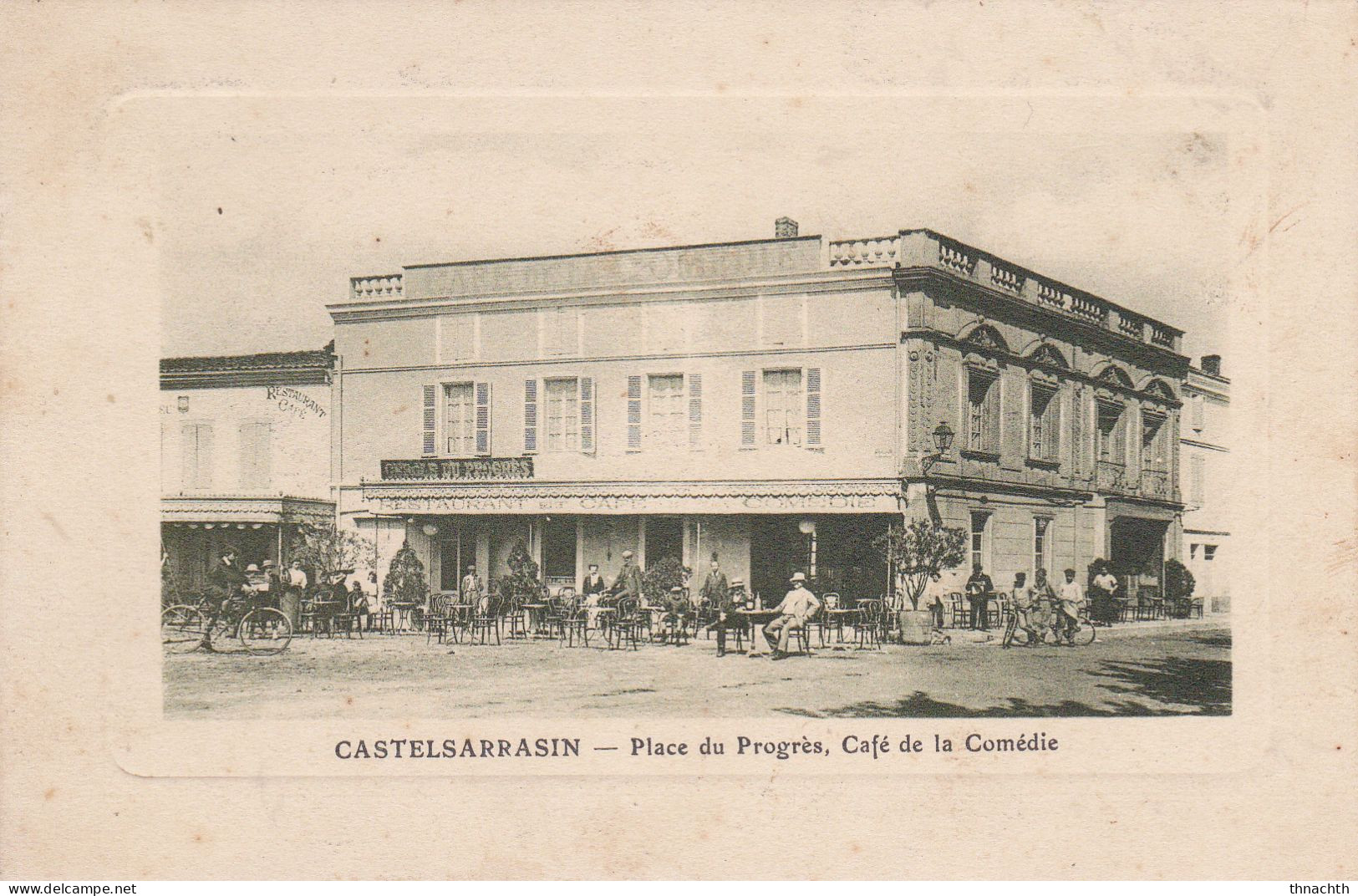 CASTELSARRASIN - Place Du Progrès - Café De La Comédie - Très Bon état - Castelsarrasin