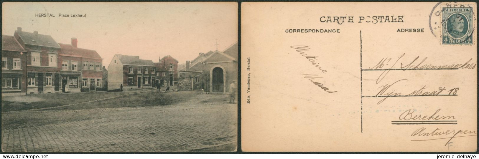 Carte Postale - Herstal : Place Lexhaut (colorisée) - Herstal