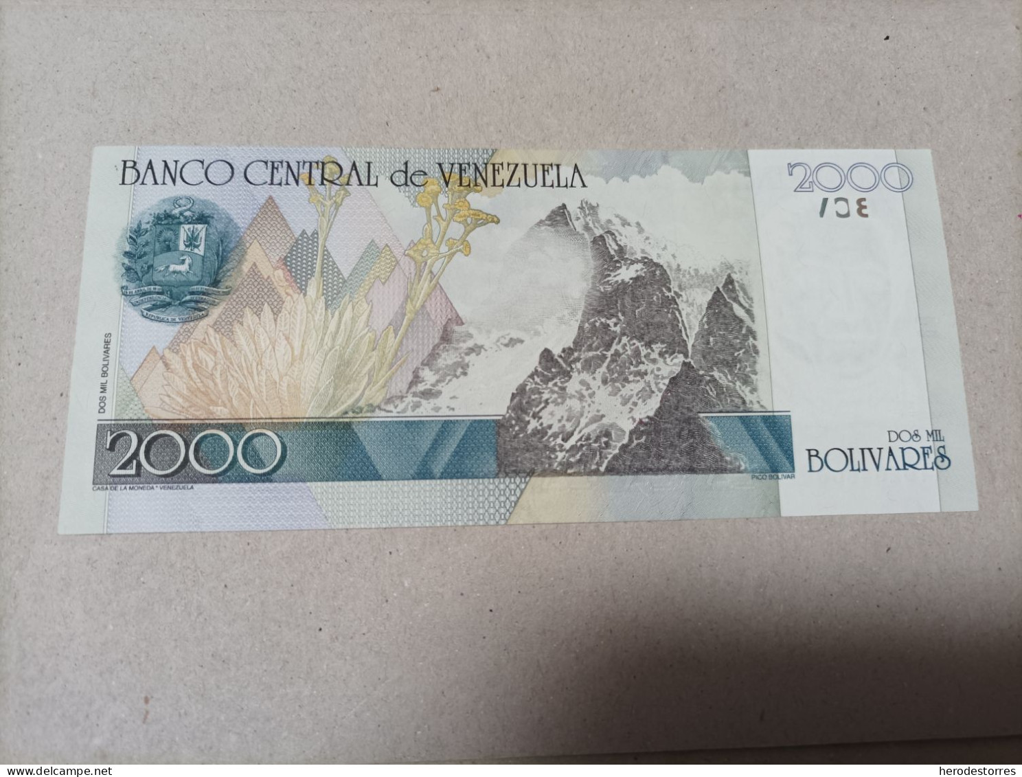 Billete Venezuela, 2000 Bolivares 1998, Serie A, UNC - Venezuela