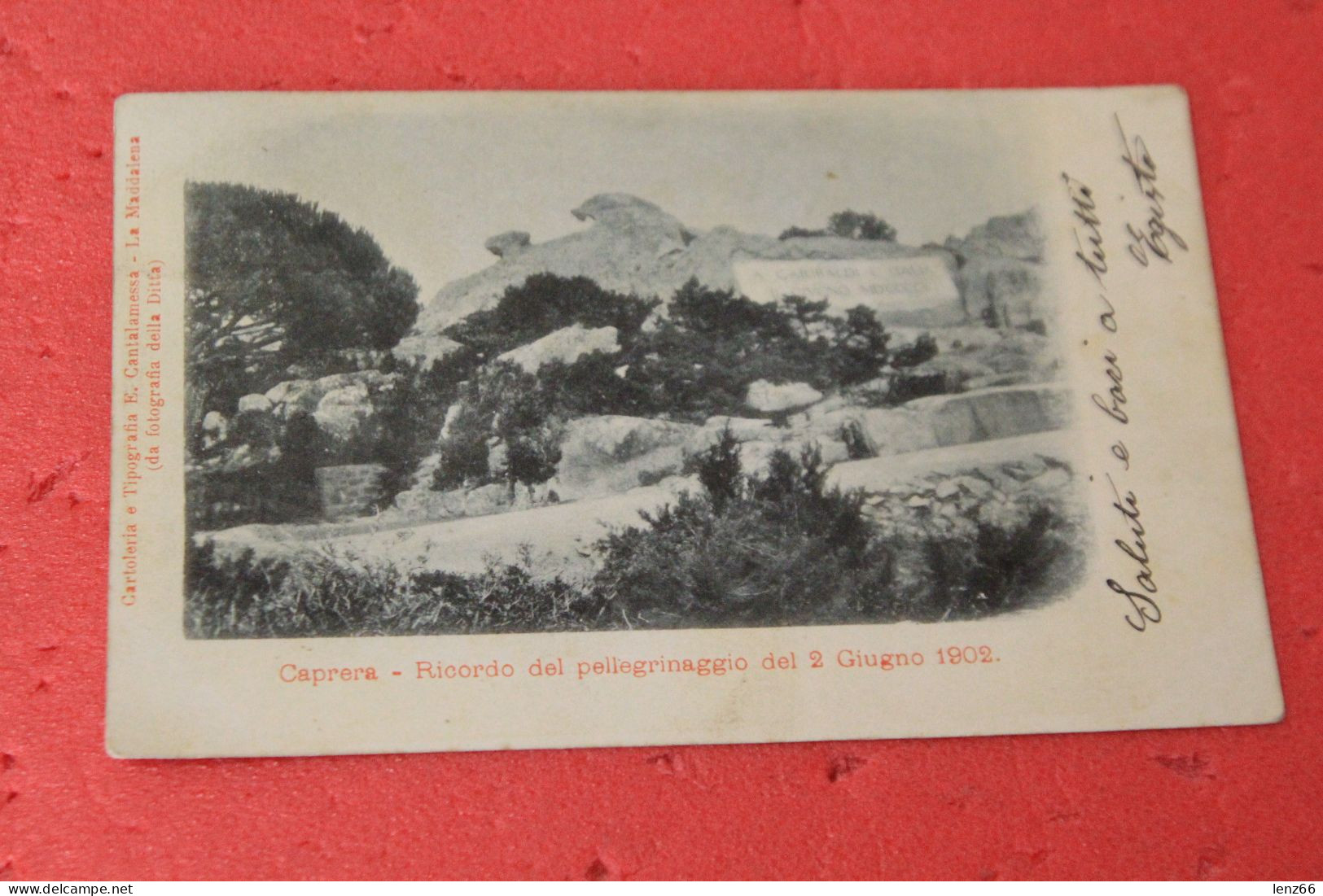 Sassari Caprera Ricordo Del Pellegrinaggio Del 2 Giugno 1902  Viaggiata Nel 1904 Ed. Cantalamessa Top+++++++ - Sassari