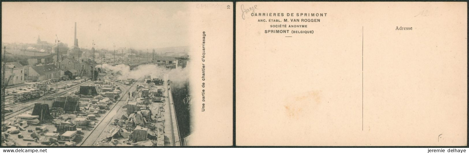 Carte Postale - Sprimont : Une Partie De Chantier D'équarrissage - Sprimont