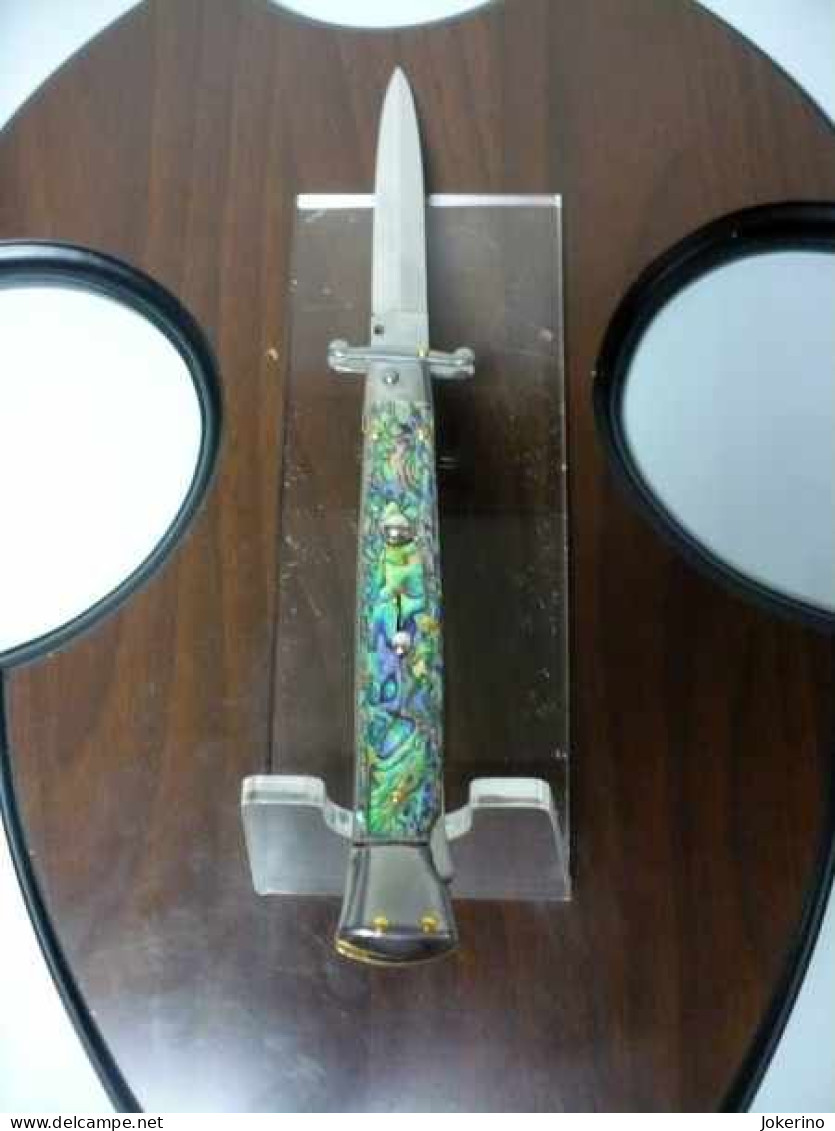 SWINGUARD-Frank Beltrame -italian Stiletto- 28cm - Impugnatura Di Abalone , Dagger - Modello FB 550/96D - Armes Blanches