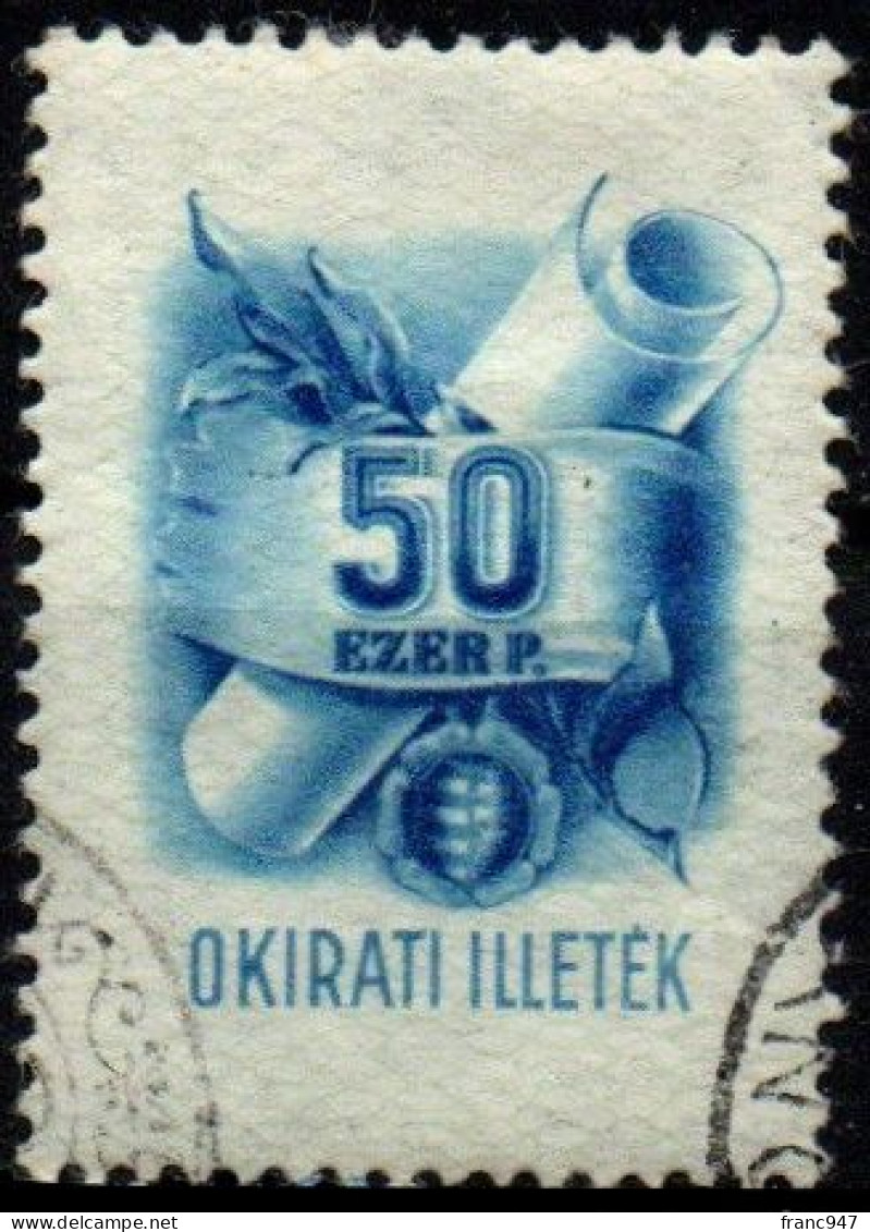 Ungheria - 1945 OKIRATI ILLETEK - Postage Revenue 50 Ezer P. USED - Fiscales