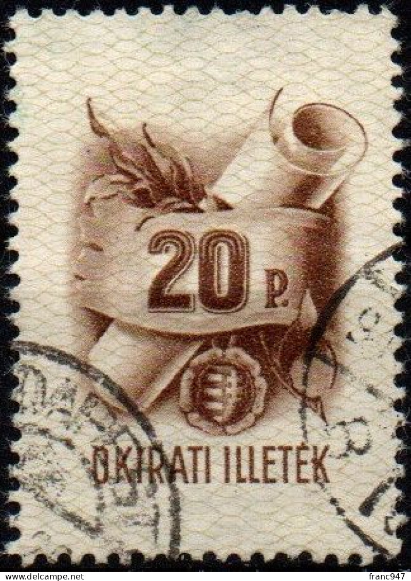 Ungheria - 1945 OKIRATI ILLETEK - Postage Revenue 20 P. USED - Fiscali