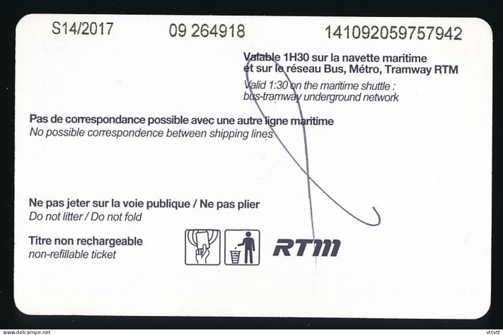 Ticket Navette Maritime Marseille  (Vieux-Port, L'Estaque, Pointe Rouge, Les Goudes) Plus Correspondance Métro, Bus, RTM - Europe