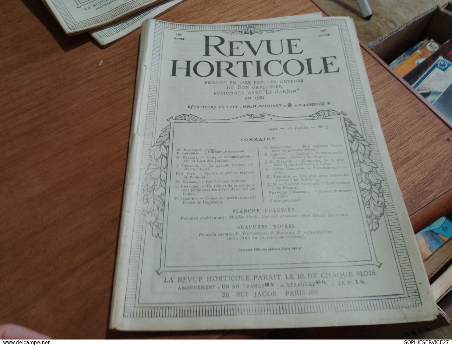153 // REVUE HORTICOLE 1932 / - Jardinería