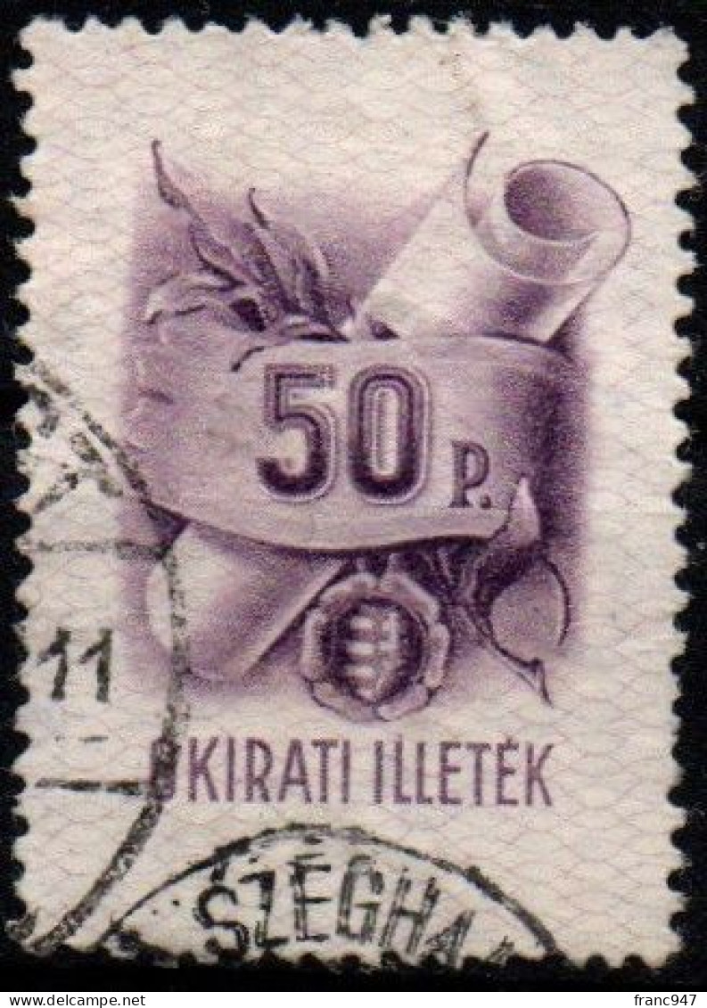 Ungheria - 1945 OKIRATI ILLETEK - Postage Revenue 50 P. USED - Fiscale Zegels