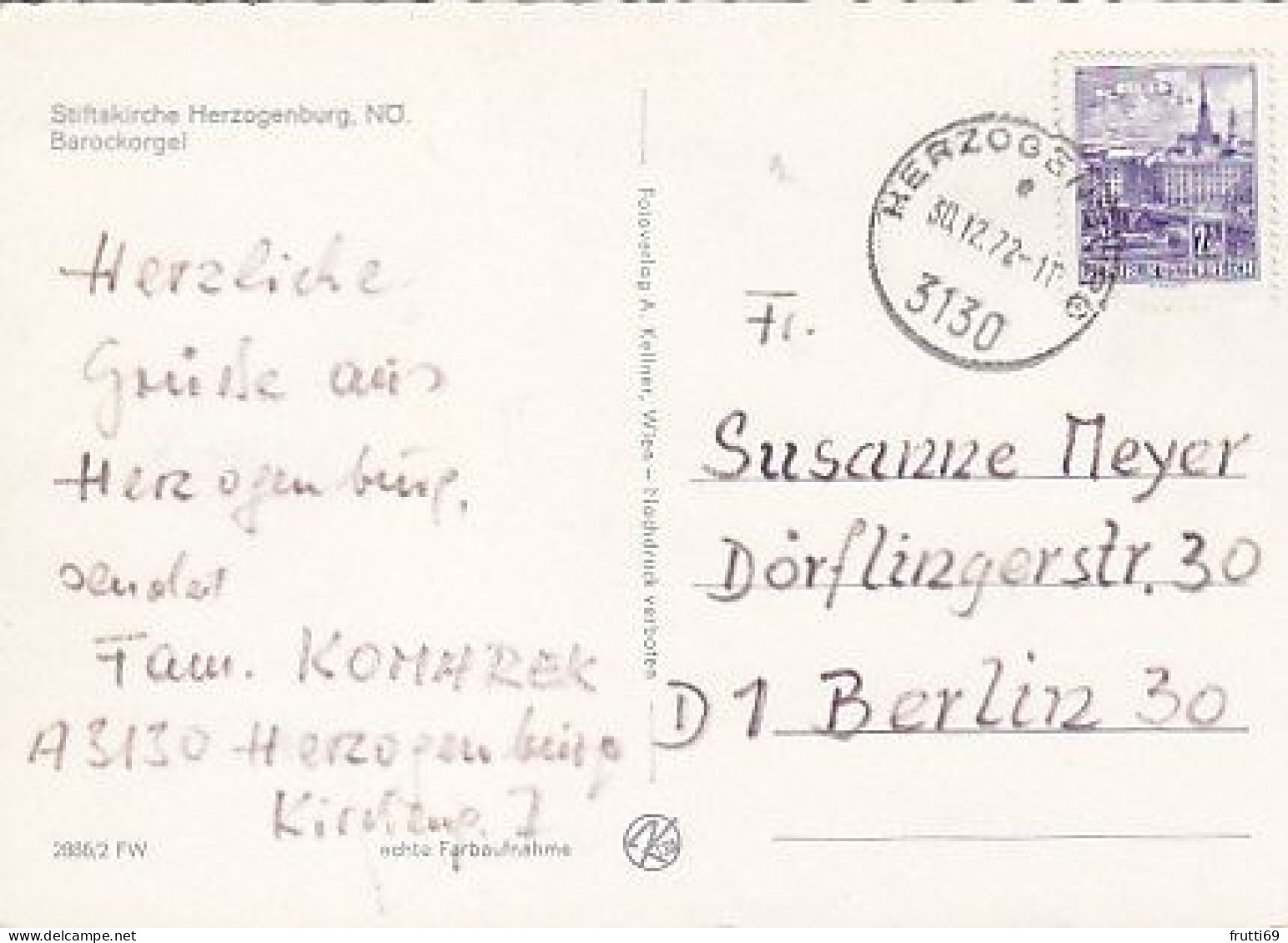 AK 208894 AUSTRIA - Herzogenburg - Stiftskirche - Barockorgel - Herzogenburg