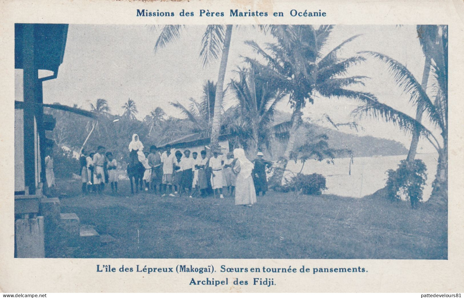 CPA  OCEANIE Archipel Des FIDJI MAKOGAÏ L'île Des Lépreux Médecine Soeur Mission Pères Marianistes - Fidschi