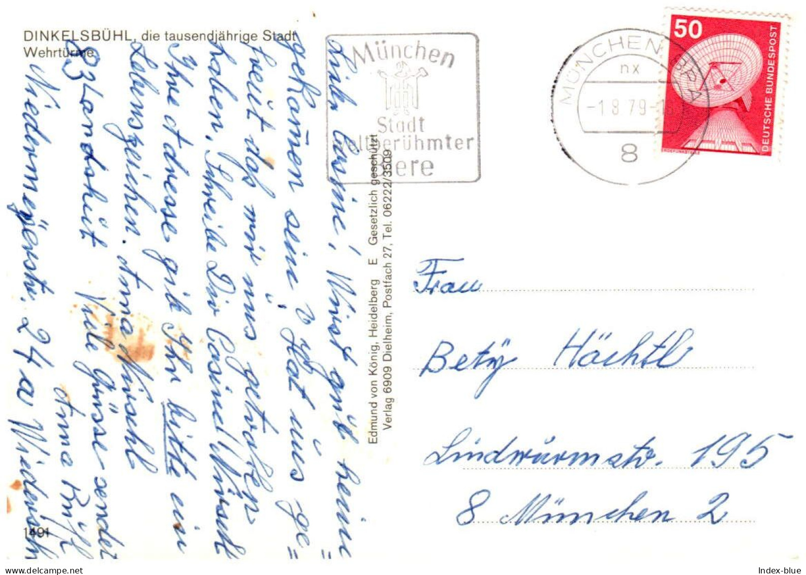 AK - Dinkelsbühl - Wehrtürme - Gelaufen 1979 - Dinkelsbuehl