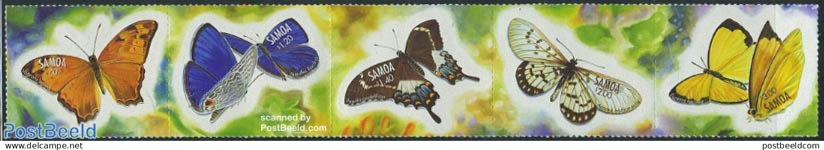 Samoa 2001 Butterflies 5v [::::], Mint NH, Nature - Butterflies - Samoa