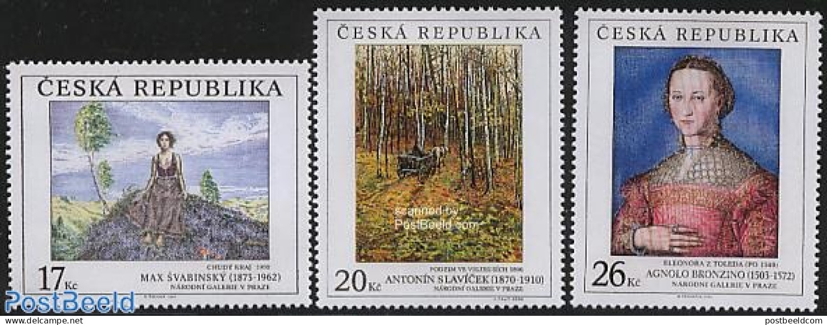 Czech Republic 2003 Paintings 3v, Mint NH, Nature - Horses - Art - Paintings - Autres & Non Classés