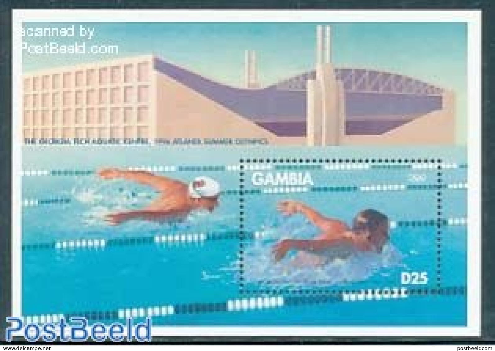 Gambia 1996 Olympic Winners S/s, M. Gross, Mint NH, Sport - Olympic Games - Swimming - Swimming
