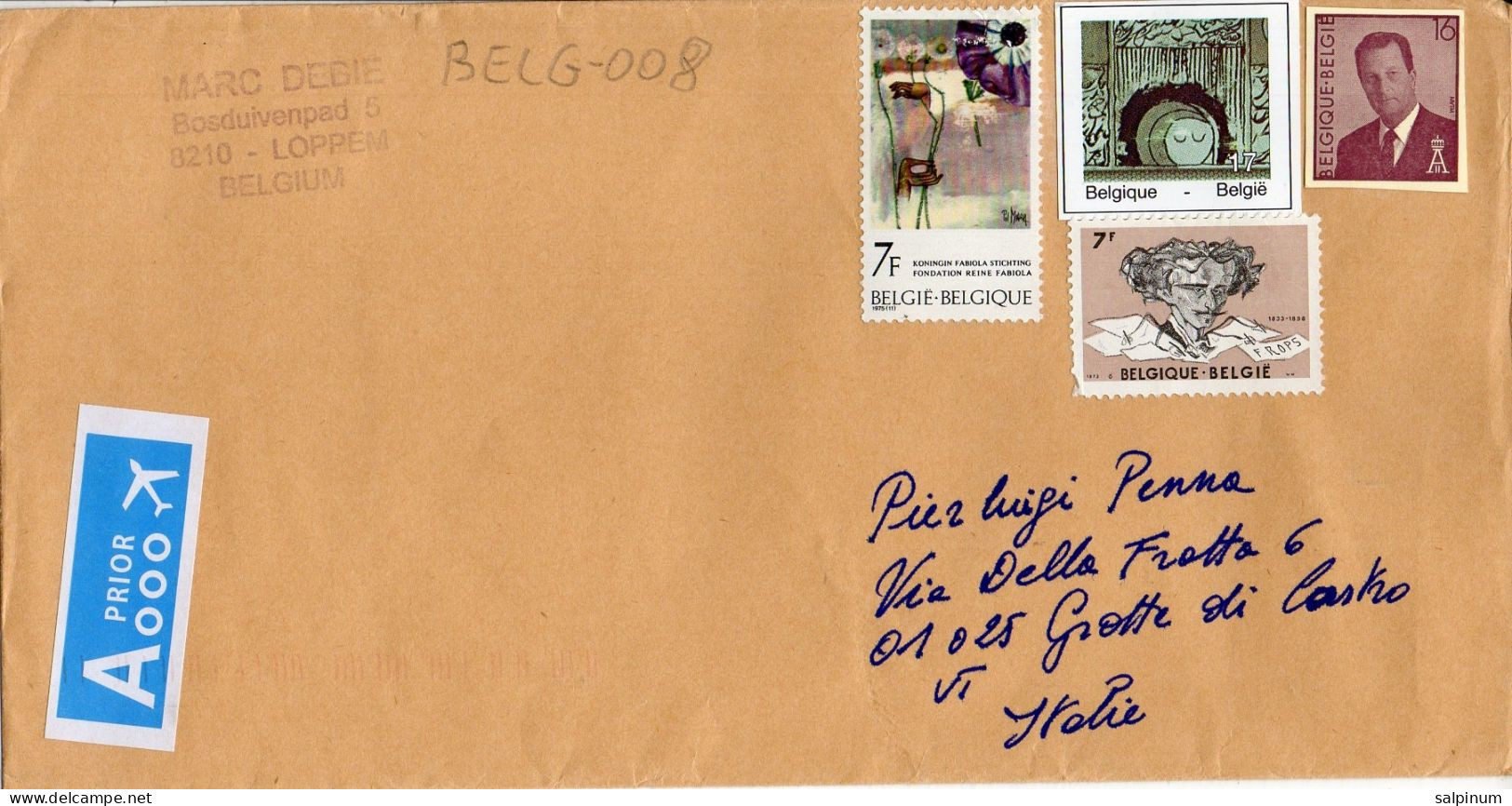 Philatelic Envelope With Stamps Sent From BELGIUM To ITALY - Briefe U. Dokumente