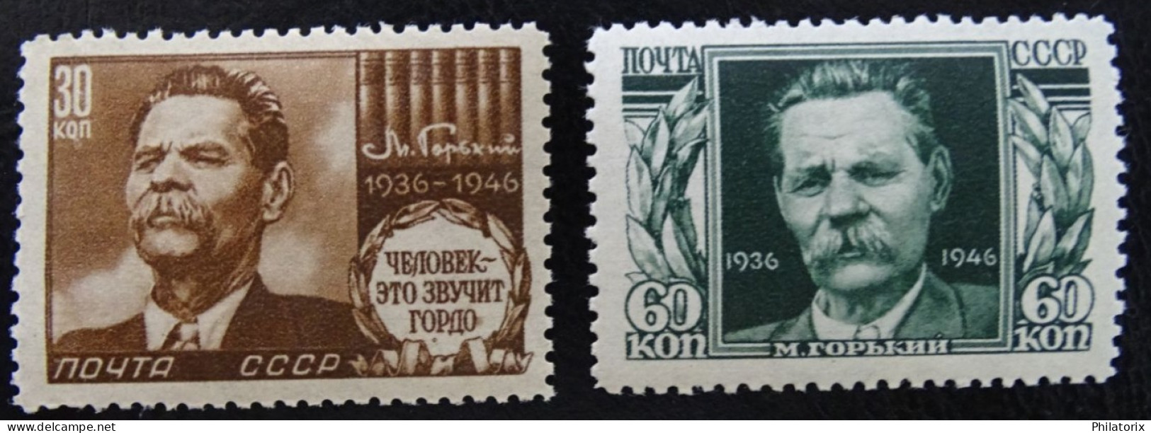 Sowjetunion Mi 1045-1046 MNH , Sc 1047-1048 ** , Toederstag Von M. Gorkij - Neufs