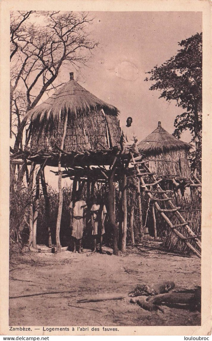 ZAMBEZE LOGEMENTS A L'ABRI DES FAUVES  - Zambie