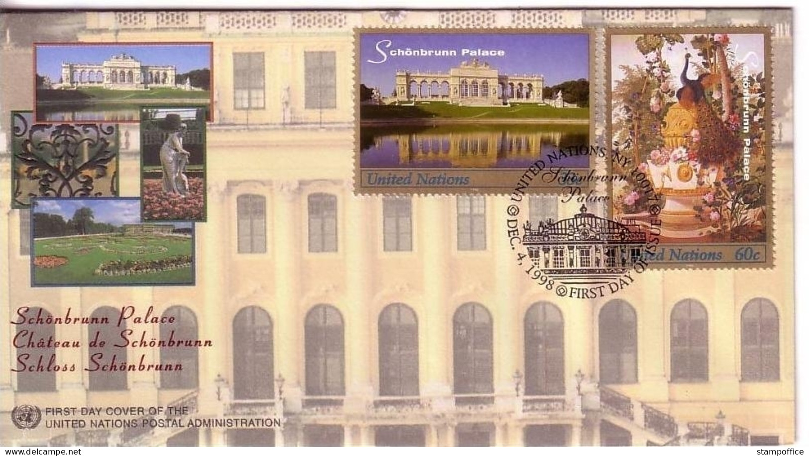 UNO NEW YORK MI-NR. 789-790 FDC SCHLOSS SCHÖNBRUNN 1998 - FDC