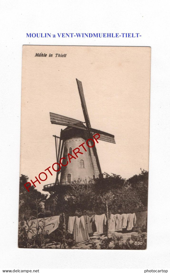 MOULIN A VENT-WINDMUEHLE-TIELT-CARTE Imprimee Allemande-GUERRE 14-18-1 WK-BELGIEN- - Tielt