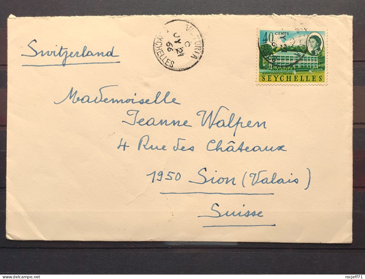 03 - 24 - Lettre Des Seychelles à Destination De Sion - Suisse - Seychelles (1976-...)