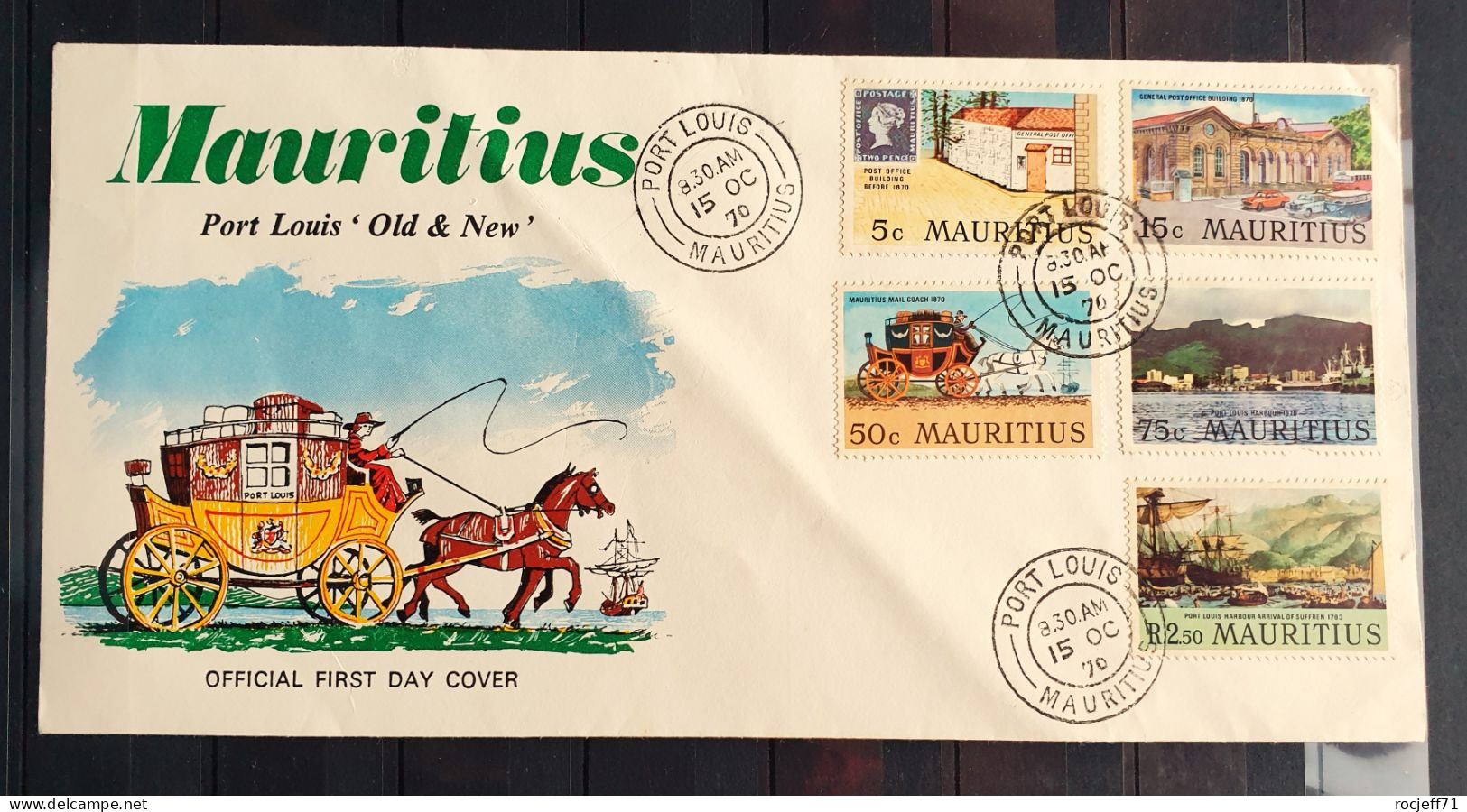 03 - 24 - Lettre De L'Ile Maurice - Port Louis Old And New - 1970 - Mauritius (1968-...)