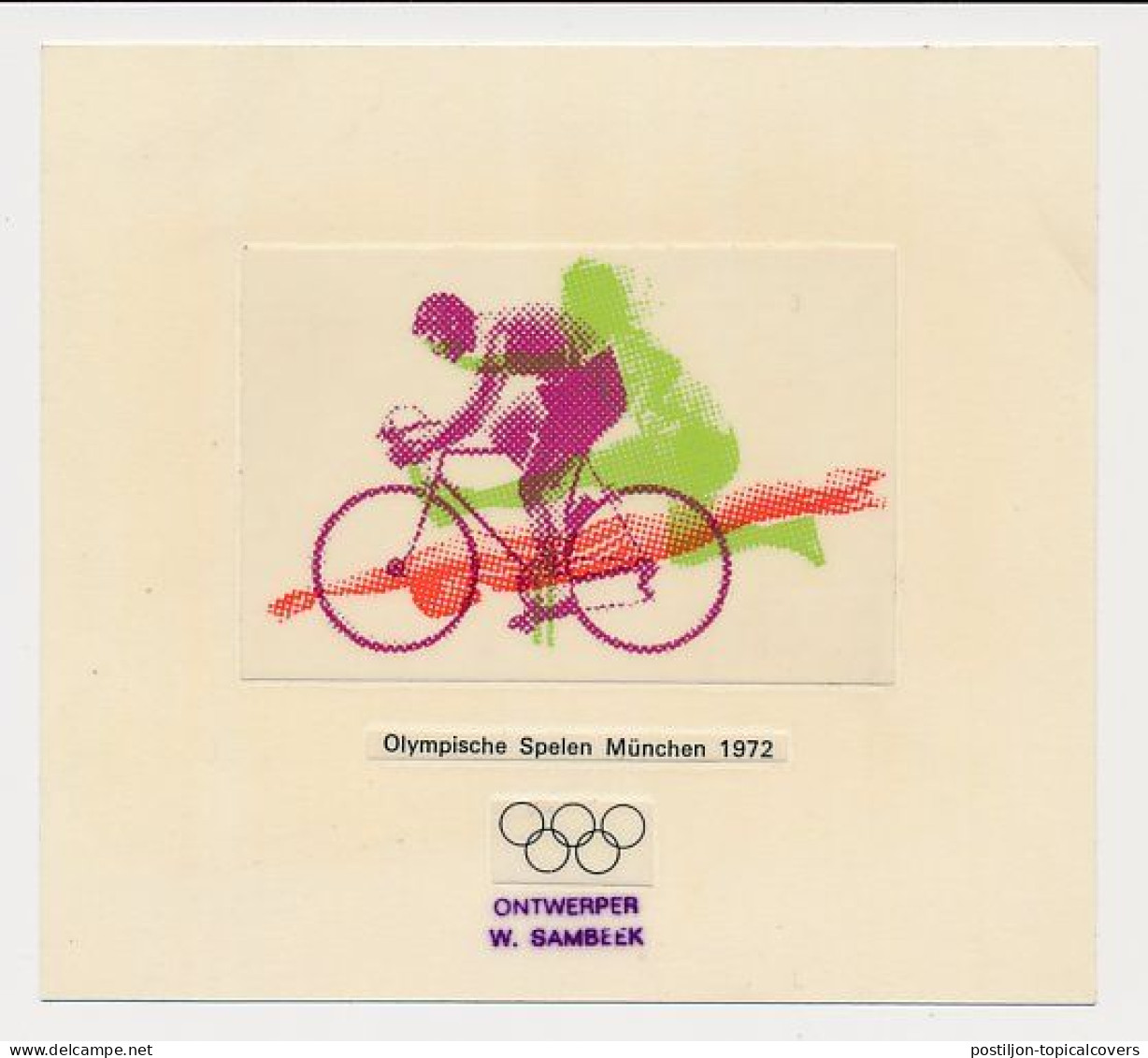 Em. Olympische Spelen Munchen 1972 - Dienst PTT / Handtekenig Ontwerper / FDC Ontwerp - Olympic Games - Covers & Documents