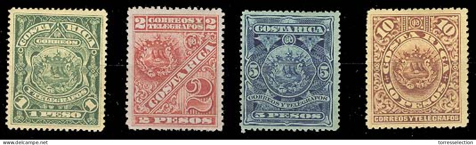 COSTA RICA. 1892  - 1 Peso To 10 Pesos ,mint   Top Values - Costa Rica