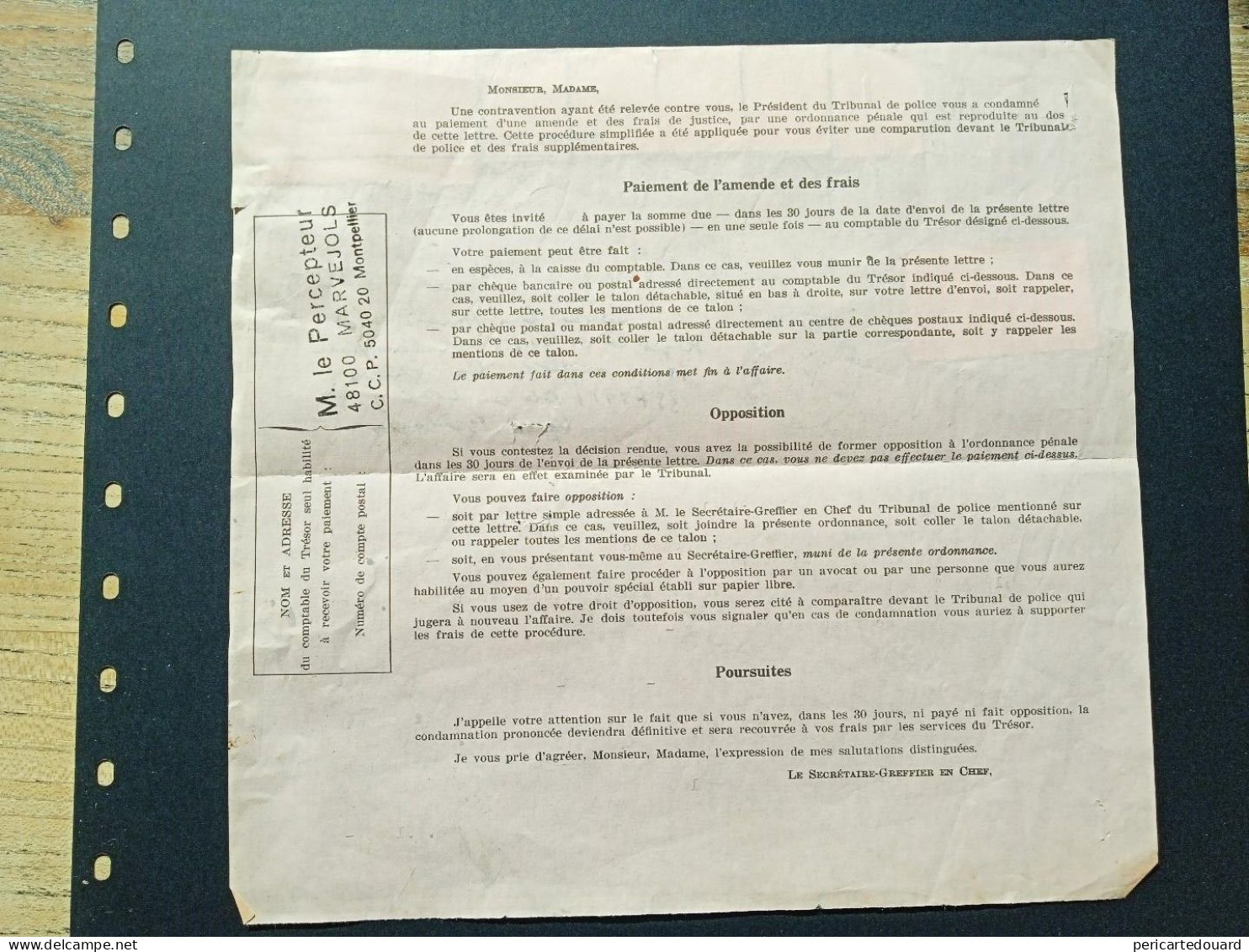 Ensemble Liberté De Gandon Sur Recommandé Avec AR Du Tribunal De Police Au Tarif 01 Juin 1983 Pour 18,10 Fr - 1982-1990 Vrijheid Van Gandon