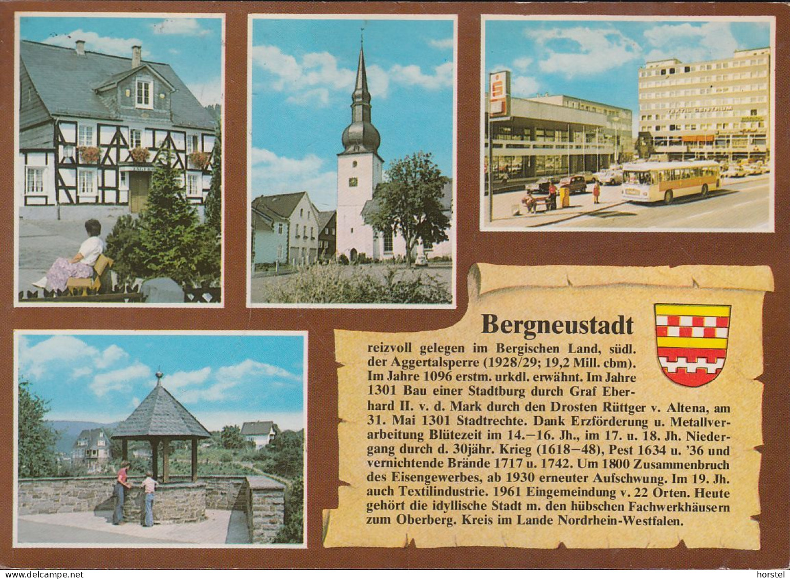 D-51702 Bergneustadt - Alte Ansichten - Kirche - Einkaufszentrum - Bus - Chronik - Bergneustadt