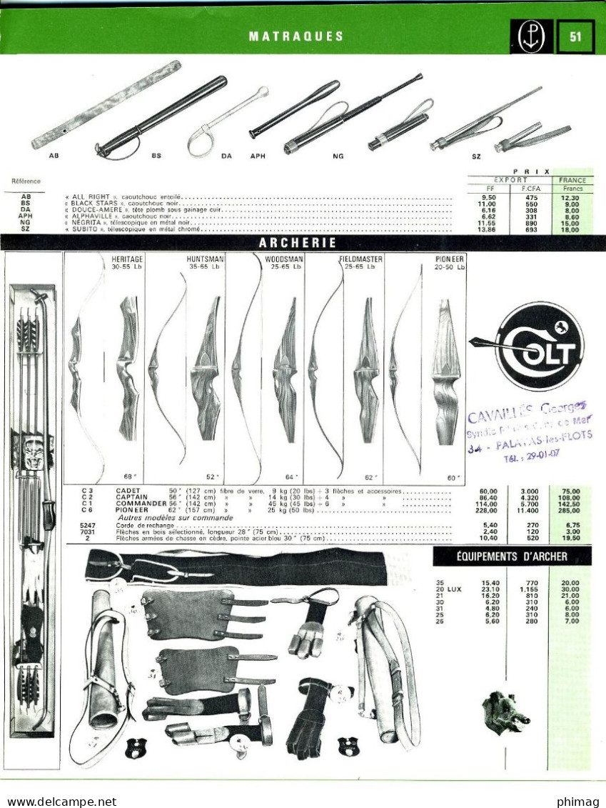 CATALOGUE ARMES PREVOST PANORAMA 70 - Chasse/Pêche