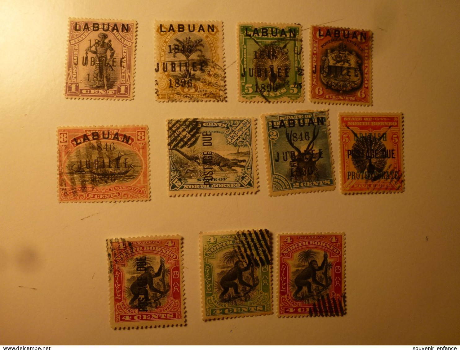 Lot De Timbres Bornéo 1896 Labuan - Malaysia (1964-...)