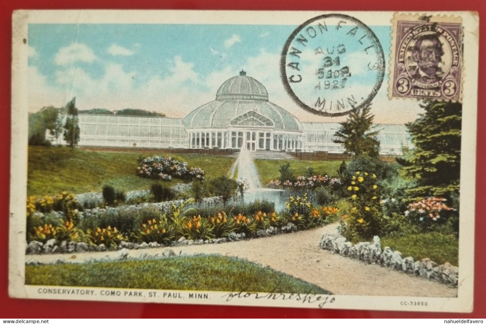 Carte Postale Diffusée 1927 - United States - CONSERVATORY, COMO PARK, ST. PAUL, MINN - St Paul