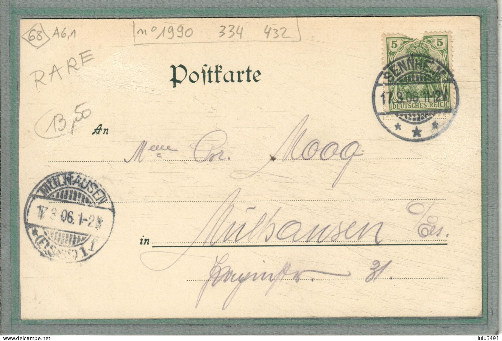 CPA (68) CERNAY - SENNHEIM - Carte GRUSS-Multivues En 1908 - Gare - Cernay