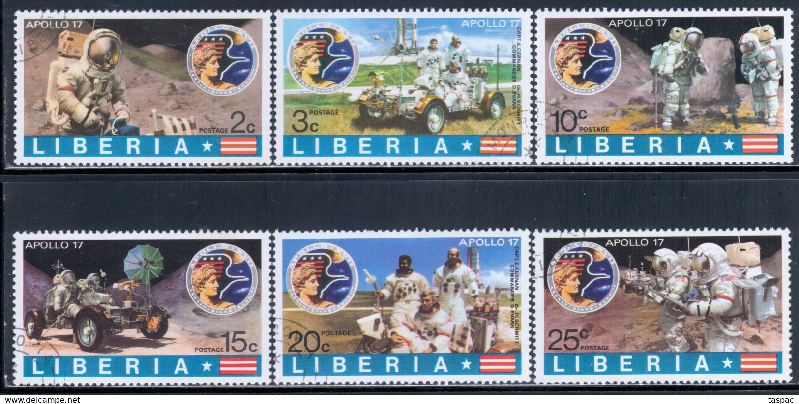 Liberia 1973 Mi# 862-867 A Used - Apollo 17 / Space - Liberia