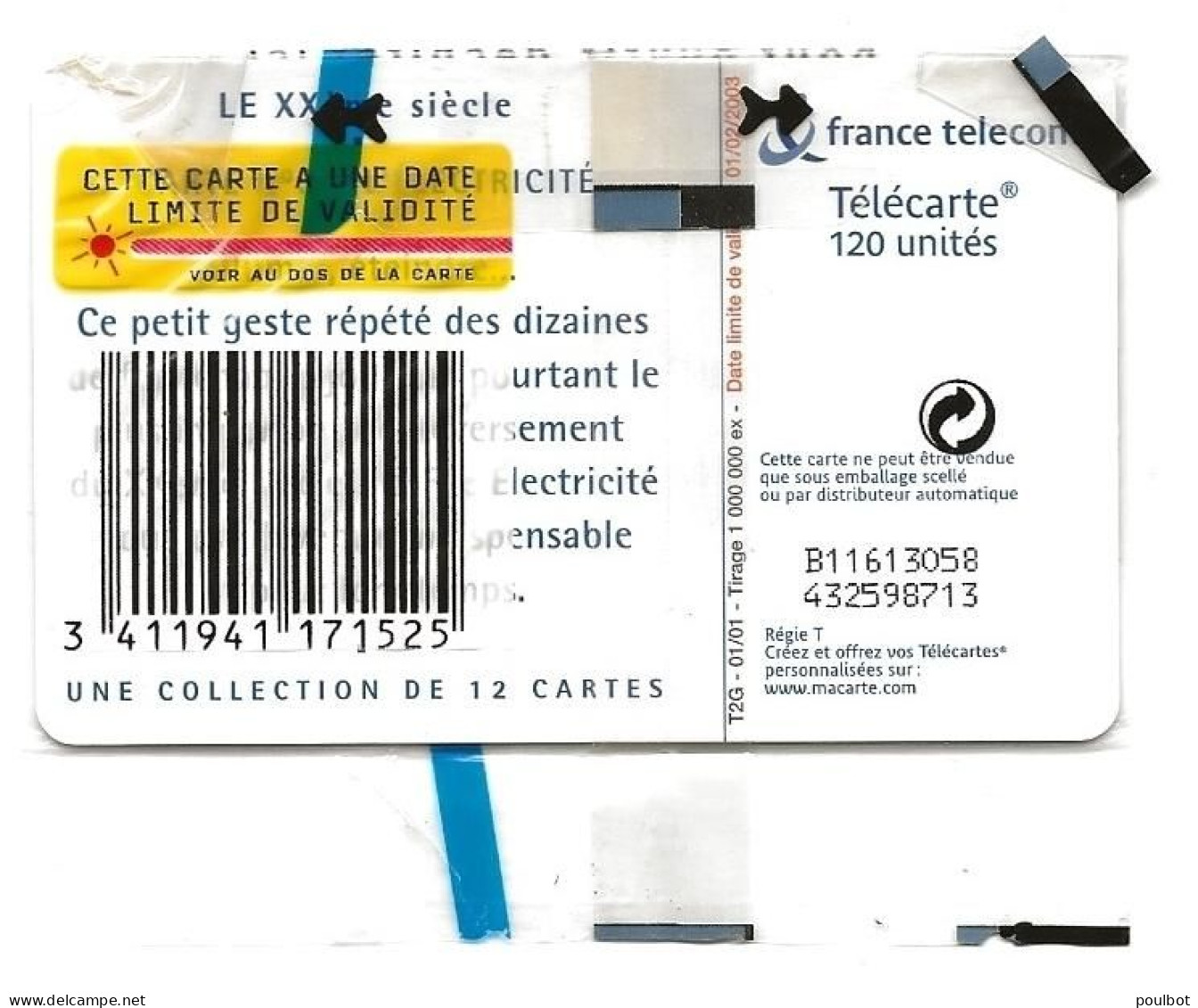 Télécarte 120 U NSB F1116A  Puce GEM2 L'Electricité   01 2001 - 2001