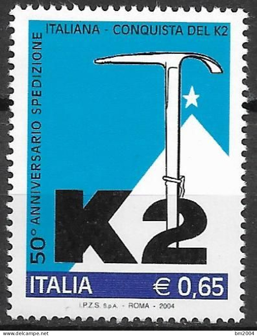2004 Italien  Mi. 2984**MNH    50. Jahrestag Der Erstbesteigung Des K 2 Durch Eine Italienische Expedition. - 2001-10:  Nuevos