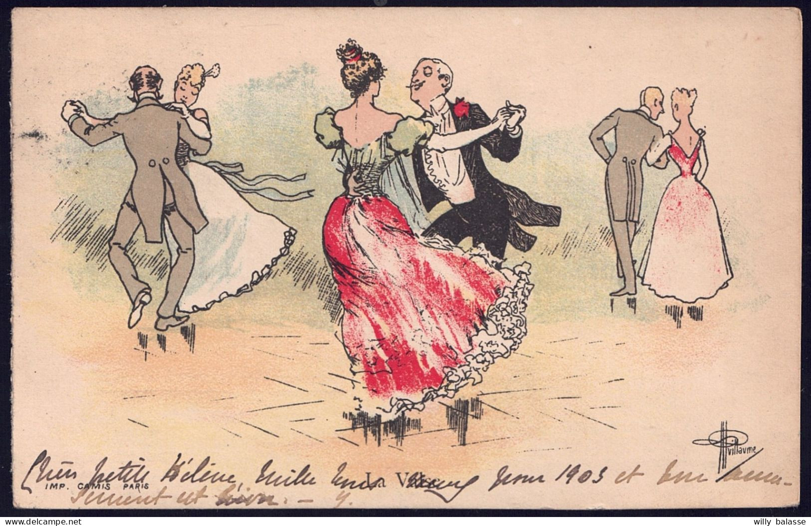 +++ CPA - Fantaisie - Illustrateur GUILLAUME - La Valse - Danse - 1902  // - Guillaume