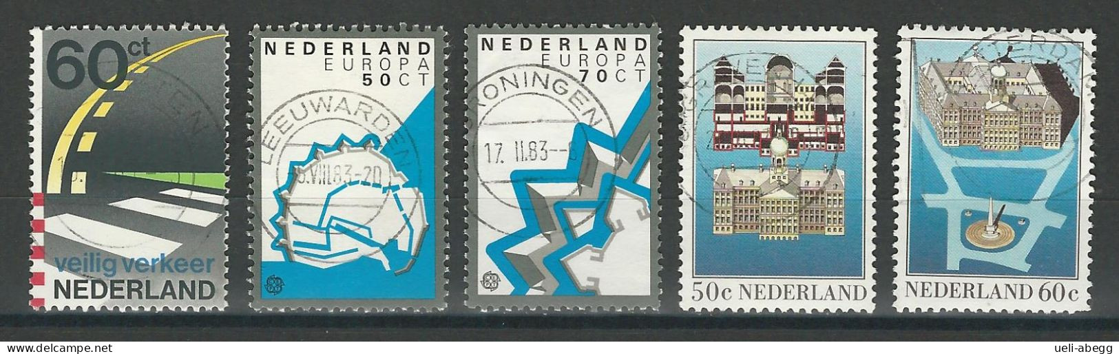 Niederlande NVPH 1270-74 , Mi 1218-22 O - Usati