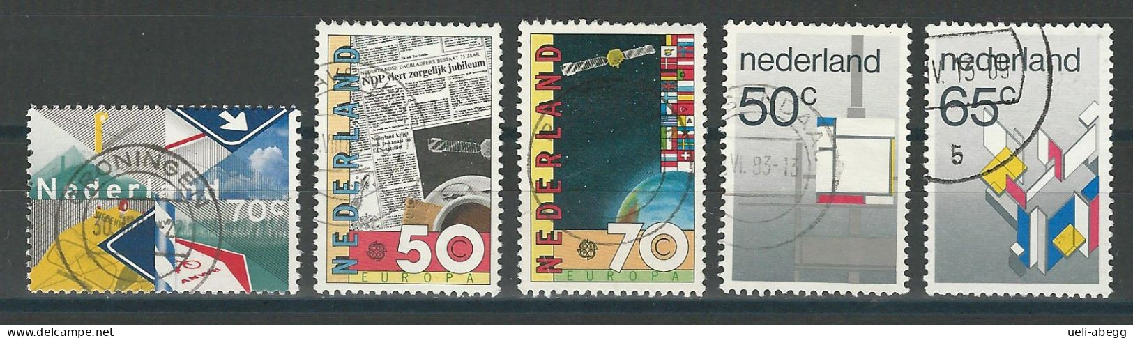 Niederlande NVPH 1280, 1285-88 , Mi 1227, 1232-35 O - Used Stamps