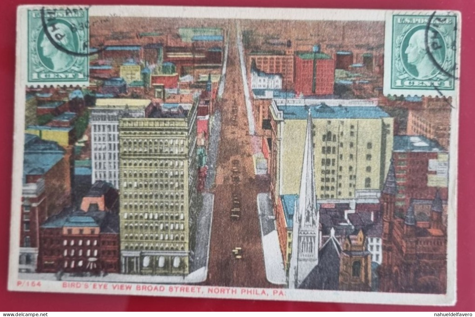 Carte Postale Diffusée 1920 - United States - BIRD'S EYE VIEW BROAD STREET, NORTH PHILA, PA - Philadelphia