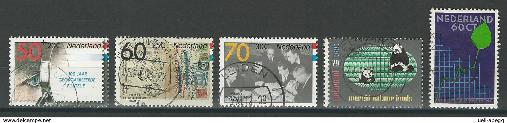 Niederlande NVPH 1309-11, 1314-15, Mi 1253-55, 1257-58 O - Gebraucht