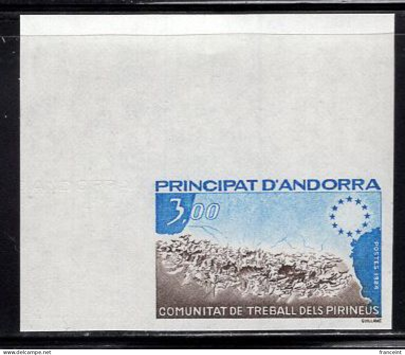 ANDORRA(1966) Satellite FR-1. Imperforate. Scott No 171, Yvert No 177. - Altri & Non Classificati