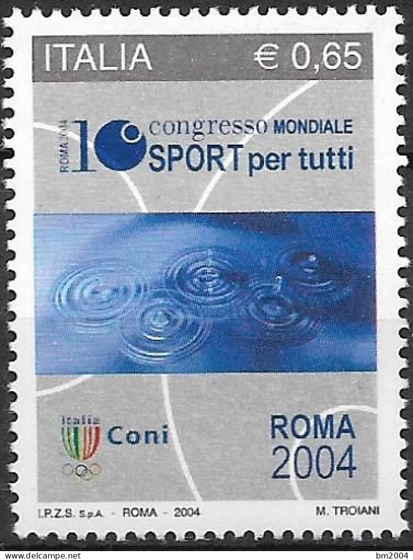 2004 Italien  Mi.3006**MNH   10. Weltkongress Für Allgemeinsport, Rom - 2001-10:  Nuevos